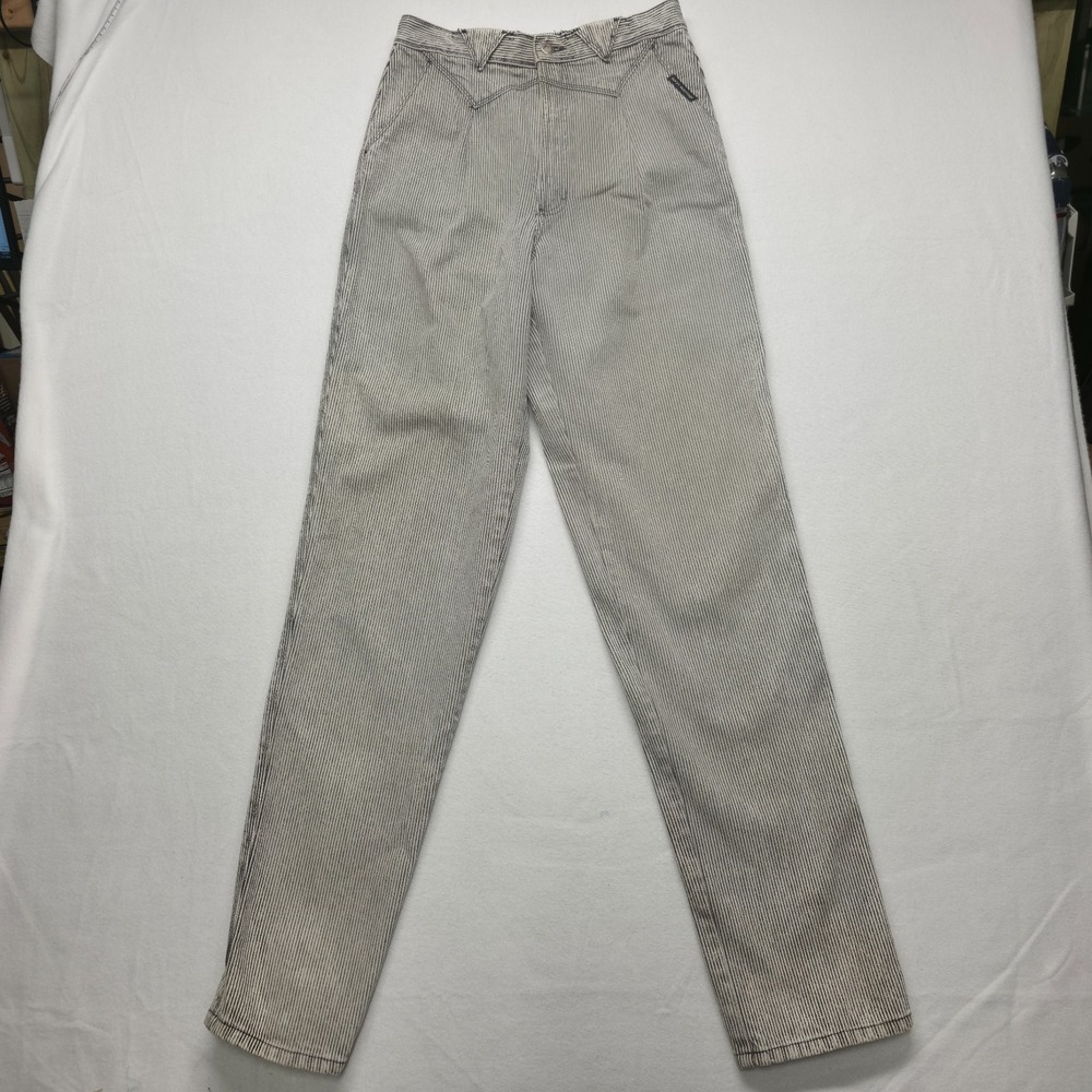 Vintage Rocky Mountain Women Pinstripe Bareback Western Jeans Size 32/13 (29x36)